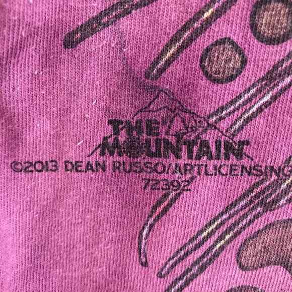The Mountain Absynnian Cat Art Tie Dye Purple T Shirt sz M - Picture 4 of 4